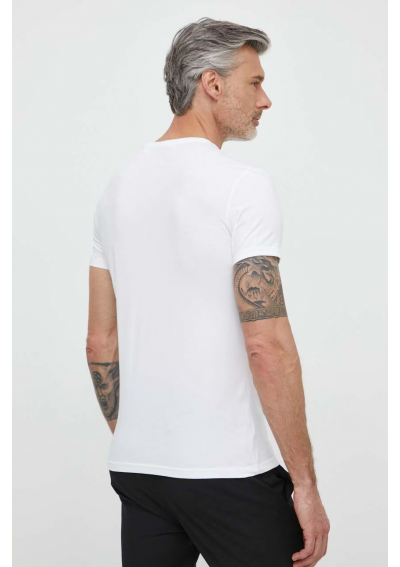 Guess t-shirt CALEB męski kolor biały gładki U97M00 KCD31