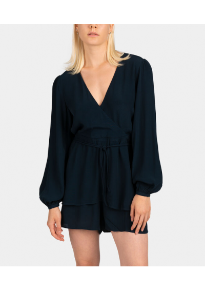 Pepe Jeans Granatowy kombinezon EVELYN z wycięciem na plecach