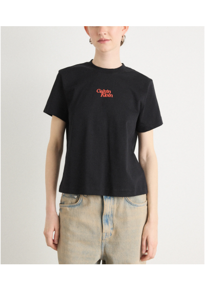 Calvin Klein Jeans t-shirt bawełniany damski kolor czarny LV047B851G