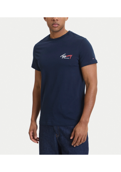 Tommy Jeans T-Shirt DM0DM22538 Granatowy Slim Fit