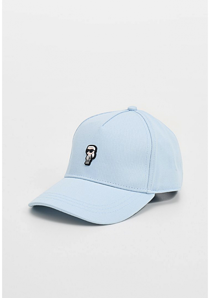 KARL LAGERFELD Czapka z daszkiem błękitna z logo