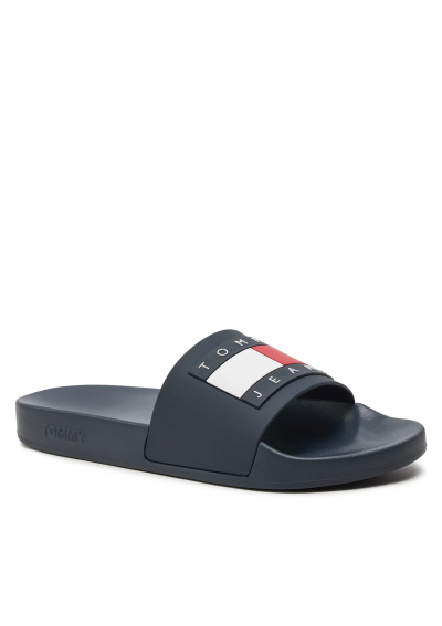 Tommy Jeans Klapki Pool Slide Ess EM0EM01191 Granatowy