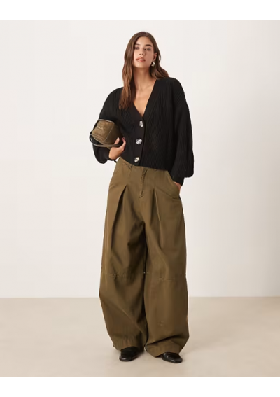 JDY – Czarny luźny kardigan z długimi rękawami