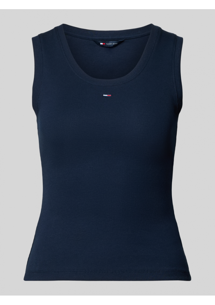 Tommy Jeans Top Essential DW0DW20673 Granatowy Slim Fit