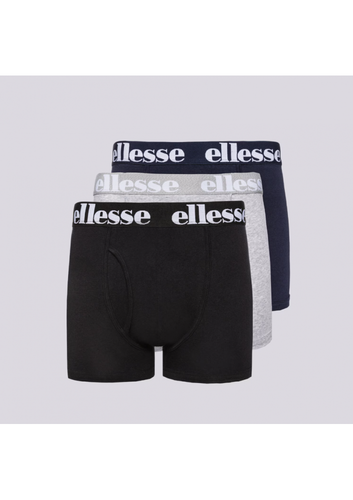 ELLESSE BOKSERKI HALI 3PK BOXERS BLK/GREY/NAVY