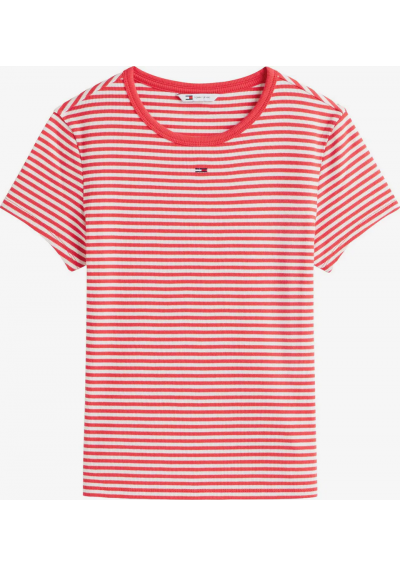 Tommy Jeans Koszulka 'ESSENTIAL' w kolorze Czerwony