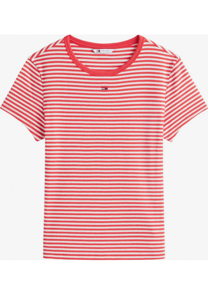 Tommy Jeans Koszulka 'ESSENTIAL' DW0DW17383 w kolorze Czerwony