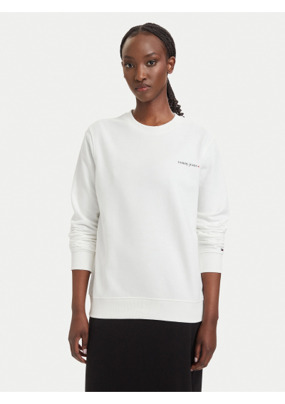 Tommy Jeans Bluza Ess Logo DW0DW22829 Ecru Regular Fit