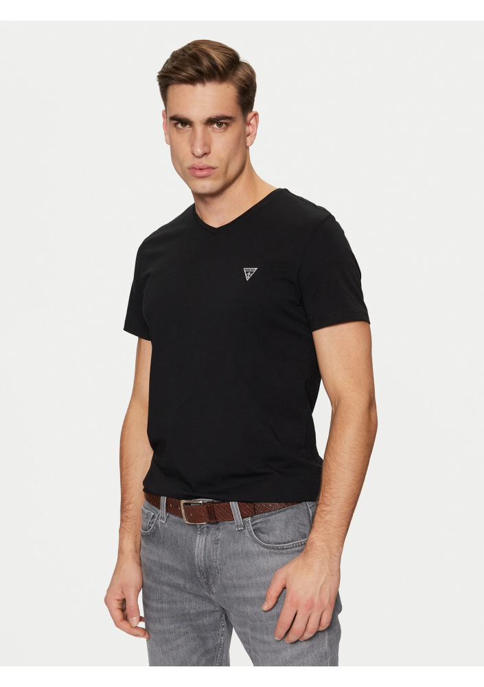 Guess T-Shirt U97M01 KCD31 Czarny Slim Fit