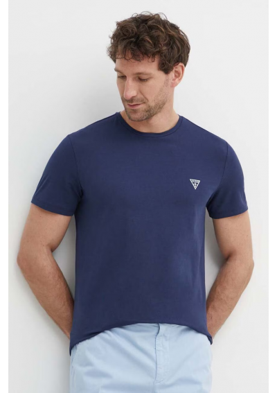 Guess t-shirt CALEB męski kolor granatowy gładki U97M00 KCD31