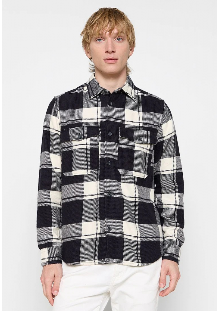 Only & Sons Koszula męska w kratę – bawełna z wiskozą, flanelowy styl
