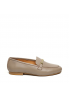 Steve Madden Beżowe skórzane mokasyny damskie – eleganckie loafers z ozdobnym łańcuszkiem