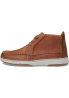 Clarks Męskie skórzane buty casual typu chukka z przeszyciem mokasynowym – brązowe