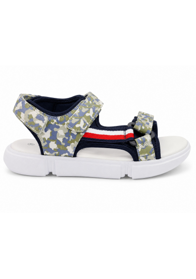 Tommy Hilfiger Sandały dziecięce na rzep – moro