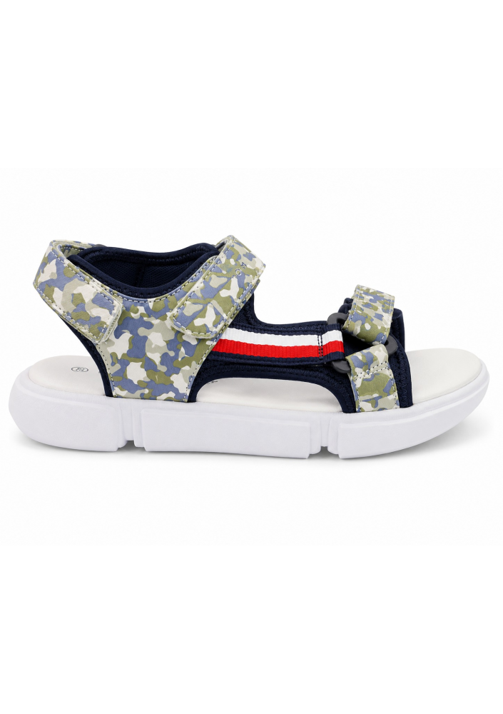 Tommy Hilfiger Sandały dziecięce na rzep – moro