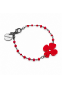Coccinelle Bransoletka z czerwonym kwiatem – 18 cm