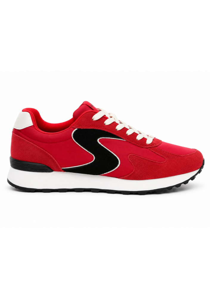 SKECHERS Czerwone sneakersy – sportowy styl i wygoda na co dzień