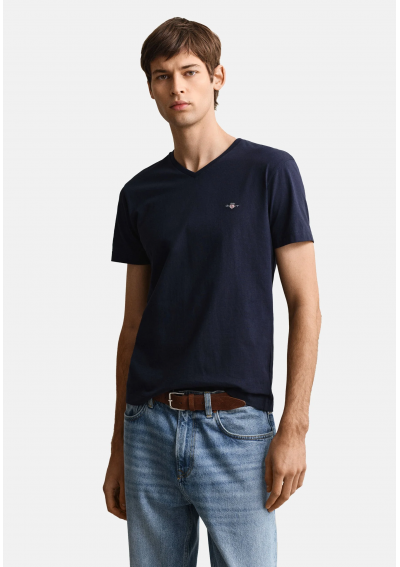 GANT SLIM SHIELD V-NECK T-SHIRT - T-shirt basic