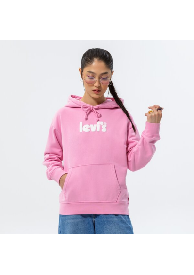 LEVI’S BLUZA Z KAPTUREM GRAPHIC STANDARD HOODIE 18487-0162 Różowy