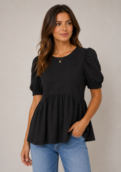 Selected Femme JANNA PEPLUM - Bluzka