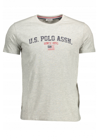 US POLO ASSN. Koszulka męska z krótkim rękawem, szara