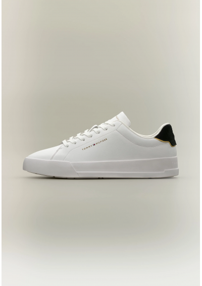 Tommy Hilfiger Sneakersy Th Court Lth Detail Ess FM0FM05367 Biały