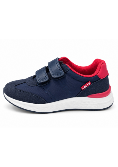 Levi's Dziecięce Buty Sportowe – Granatowo-Czerwone Sneakersy na Rzepy