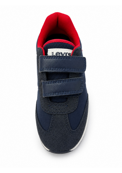 Levi's Dziecięce Buty Sportowe – Granatowo-Czerwone Sneakersy na Rzepy