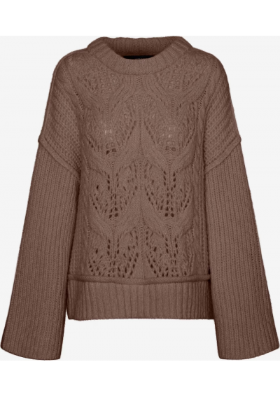 VERO MODA Sweter 'MORNA' w kolorze Brązowy