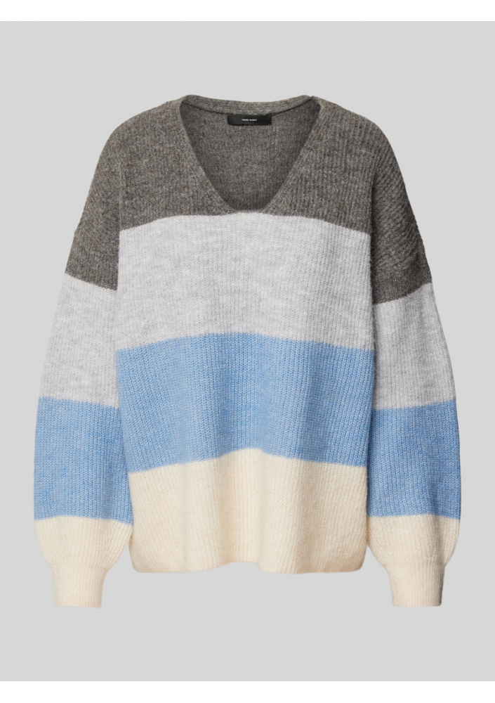 VERO MODA Sweter z dzianiny o luźnym kroju z dodatkiem wełny model ‘DESMA’
