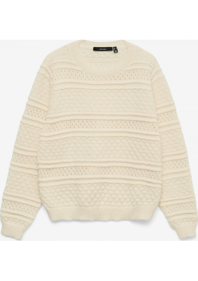 VERO MODA Sweter 'VMLeo' w kolorze Beżowy