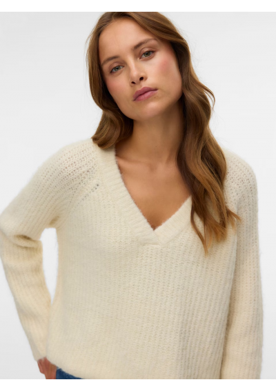 VERO MODA Sweter 'VMNOVAH' w kolorze Kremowy