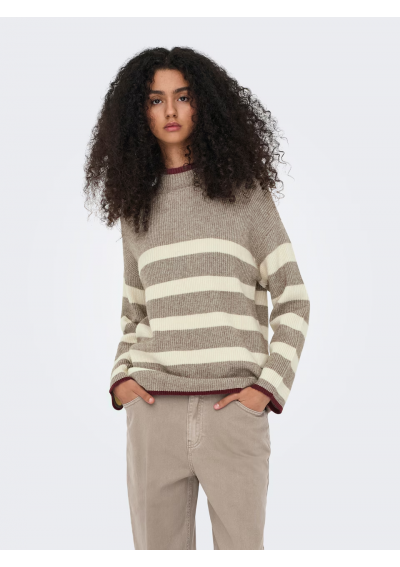 ONLY Sweter 'ONLKATIA' w kolorze Brązowy, Jasnobrązowy