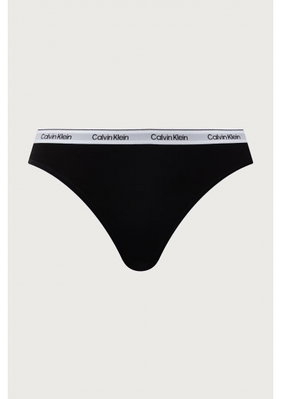 Calvin Klein Underwear Figi damskie bawełniane z elastanem 3-pack niebieskie LV00QD5207