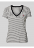 Levi's® T-shirt z dekoltem w serek - czarny