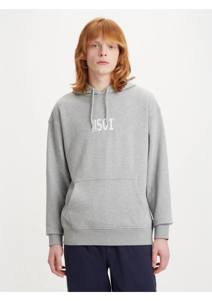 Levi's 501 Męska Szara Bluza z Kapturem