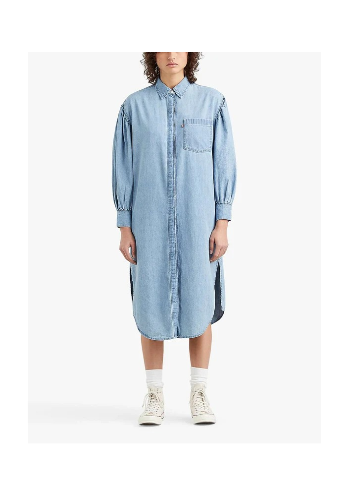 Levi's Damska Sukienka Jeansowa Koszulowa Midi