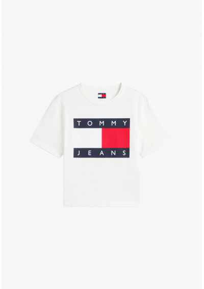 Tommy Jeans - T-shirt z nadrukiem biała