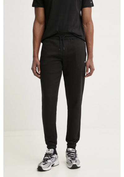 Tommy Jeans Spodnie dresowe męskie z bawełną czarne regular waist DM0DM20473