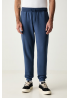 Tommy Jeans Spodnie dresowe męskie z bawełną granatowe regular waist DM0DM20473