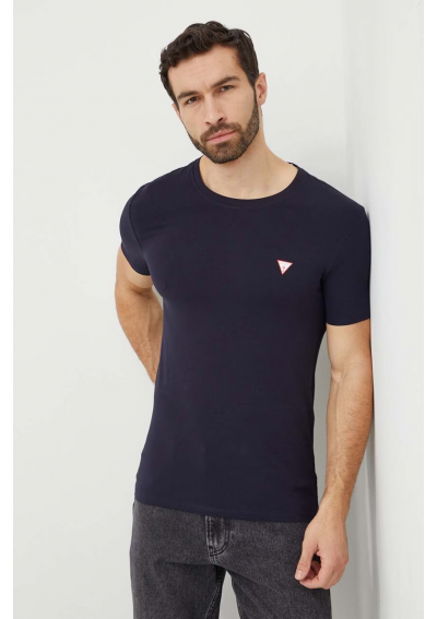 Guess T-shirt męski kolor granatowy gładki M2YI24 J1314