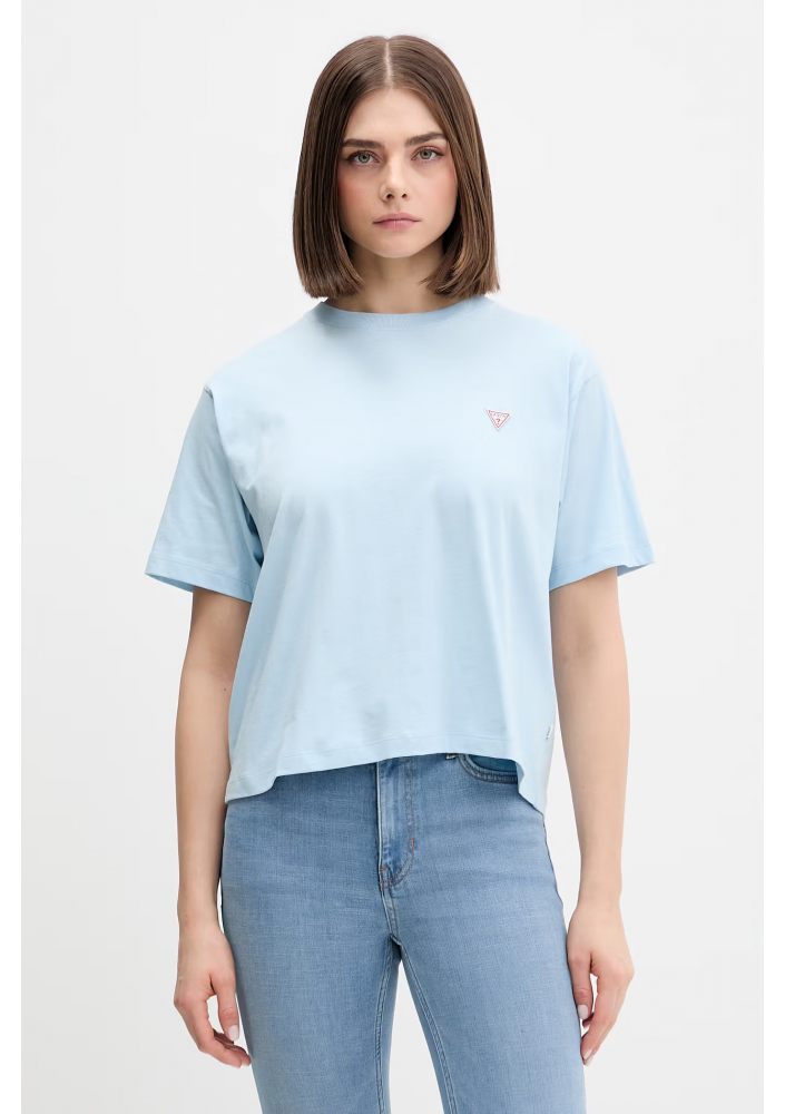 Guess Jeans T-shirt damski bawełniany niebieski W4YI05 K8HM0