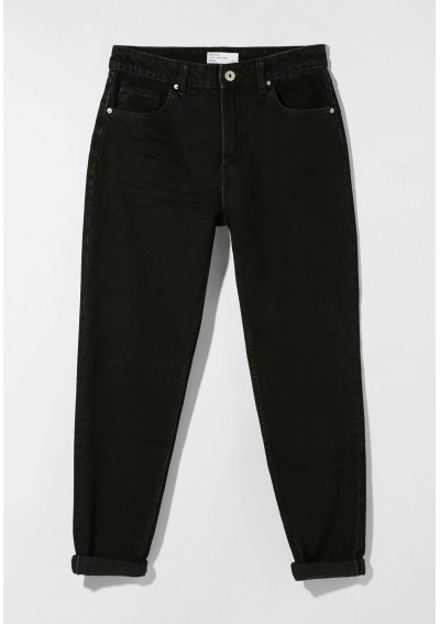Bershka Jeansy Relaxed Fit czarne