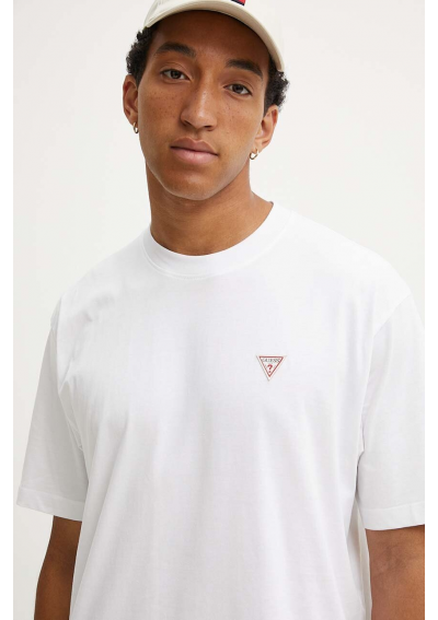 Guess Jeans T-shirt męski bawełniany biały M4YI46 K8FQ4