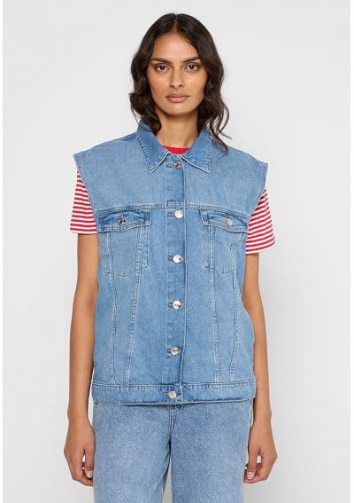 Dżinsowa kamizelka / bezrękawnik w stylu oversize