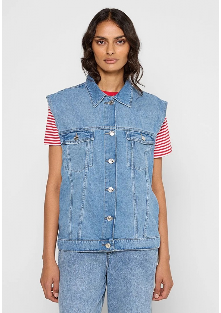 ONLY Dżinsowa kamizelka / bezrękawnik w stylu oversize