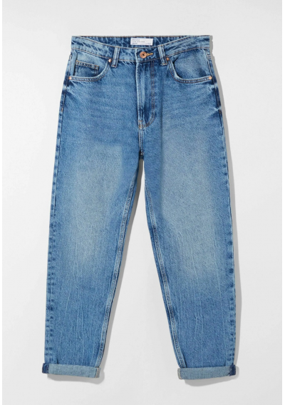 Bershka Damskie spodnie jeansowe z wysokim stanem typu Mom Jeans