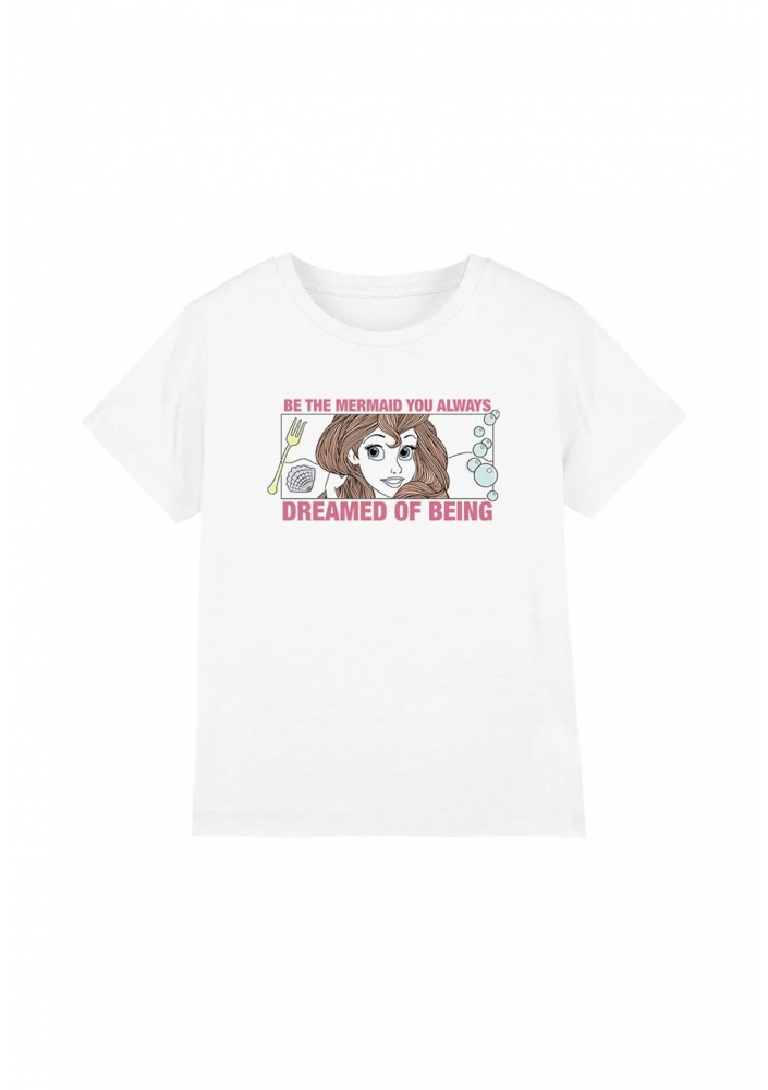 DISNEY Biały T-shirt z Nadrukiem Syrenki Arielki