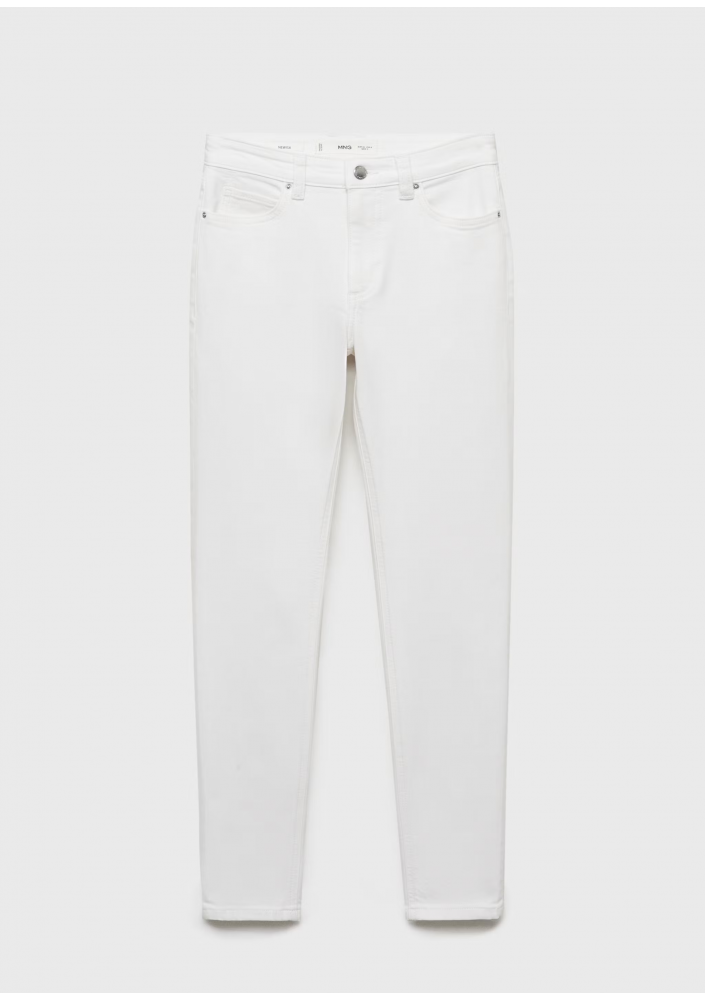 MANGO Klasyczne Białe Jeansy Rurki (Slim / Skinny Fit)