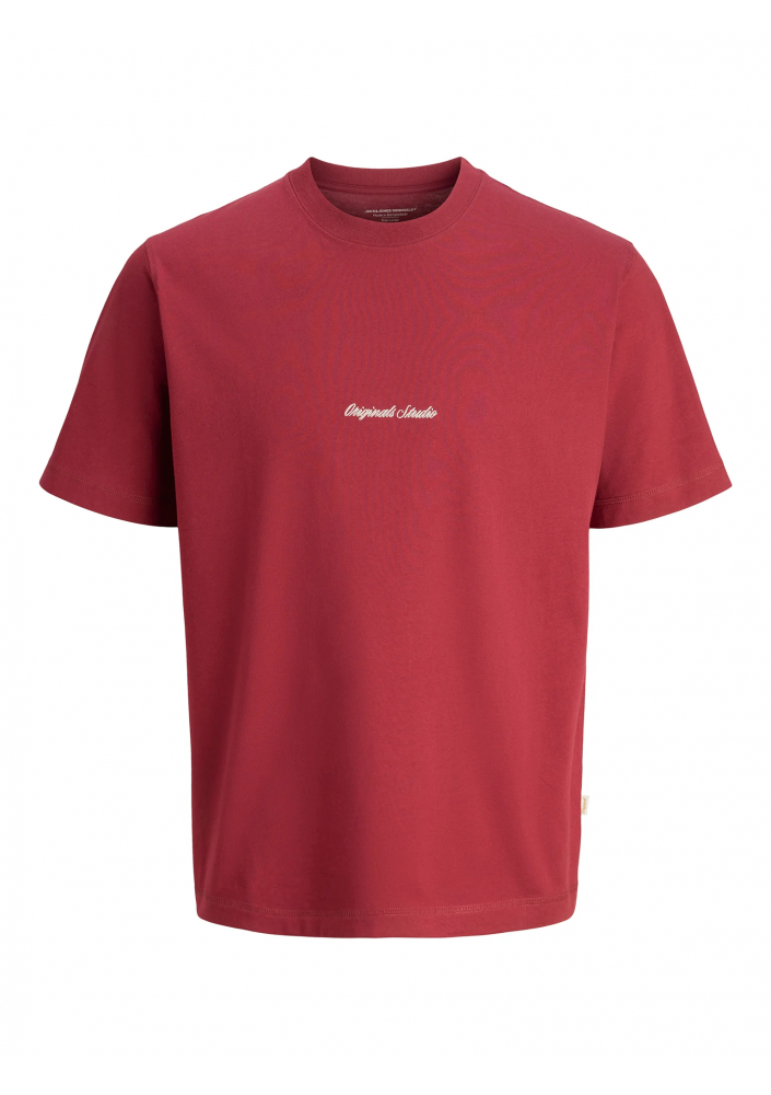 Jack & Jones T-Shirt Norrebro 12282892 Czerwony Relaxed Fit